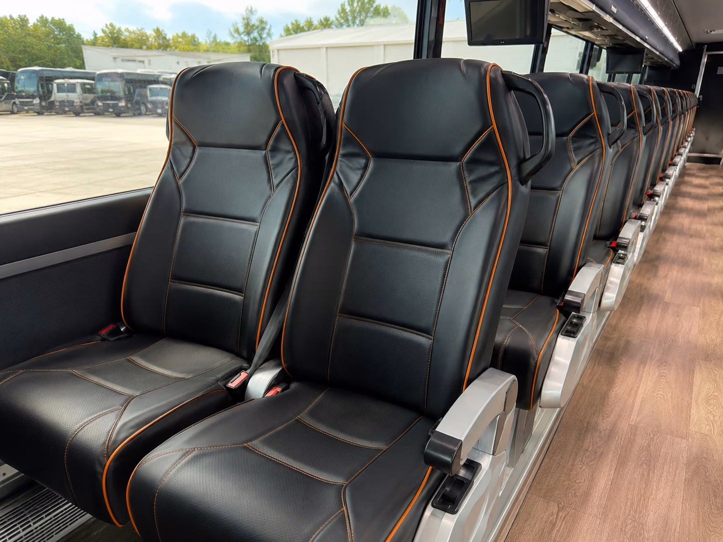 56 passenger charter bus interior
