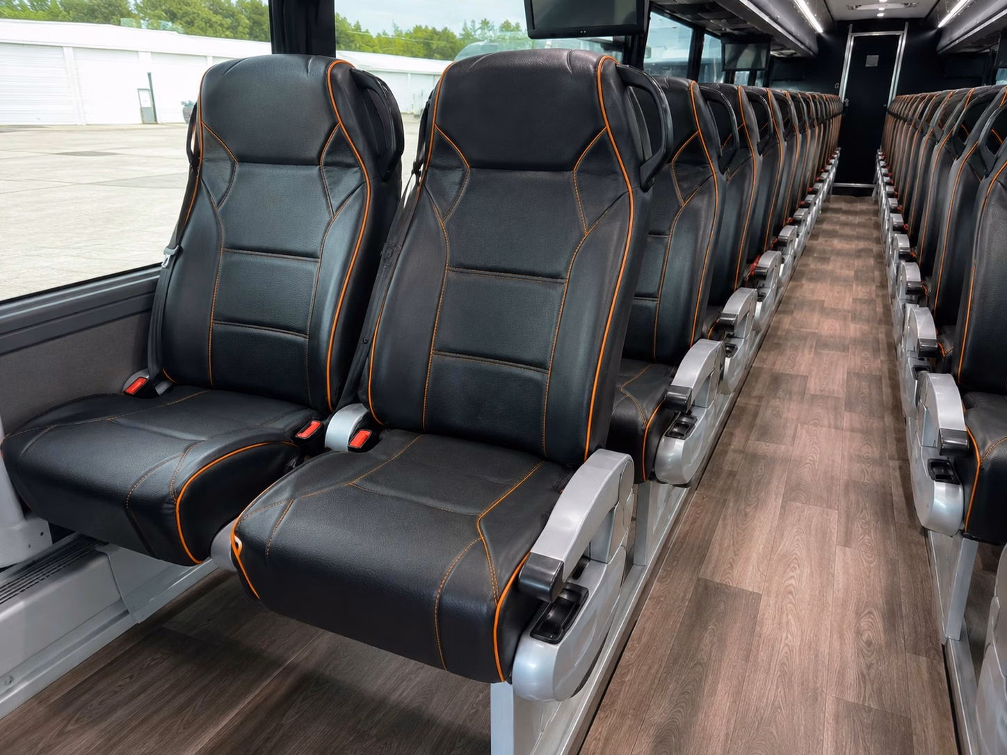 thornton charter bus rental interior